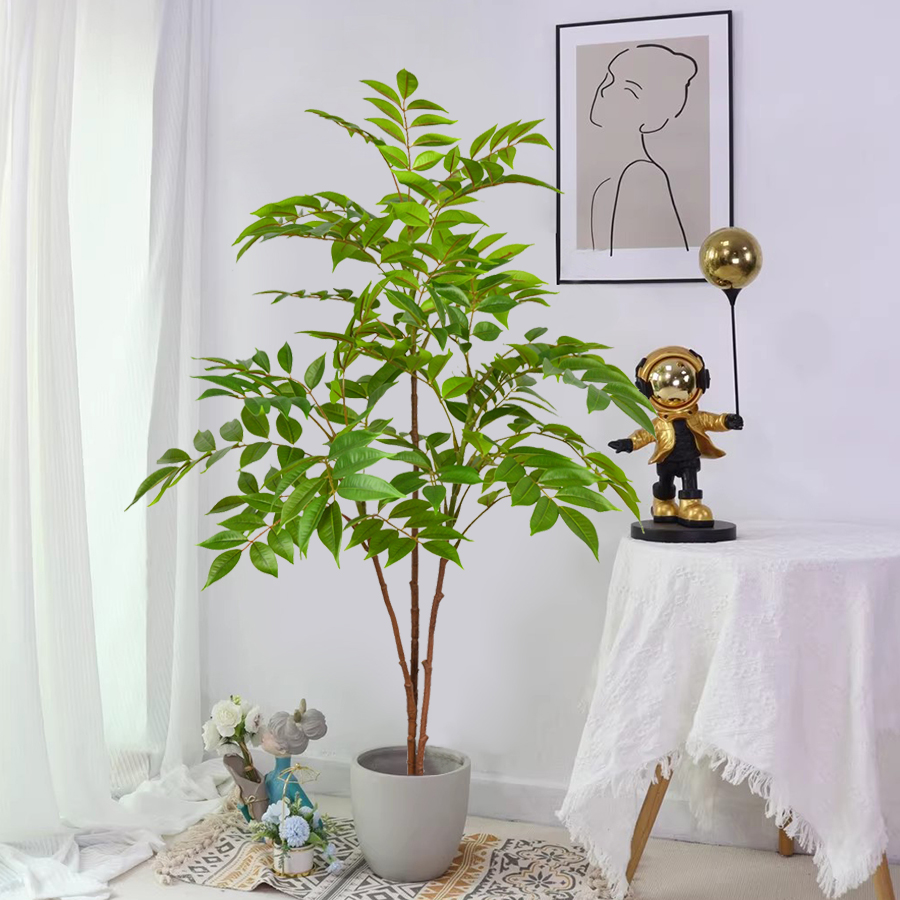 76-140 ซม.ขนาดใหญ่ประดิษฐ์ Fic - Ficus Lyrata Tree บทวิจารณ์และราคา